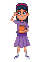 young girl holding a book