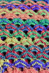 Colorful Crocheted Yarn Texture