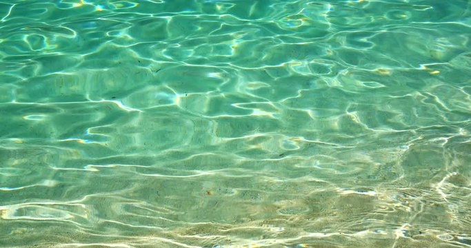 slow motion tropical water refraction on a tropical beach, St John 