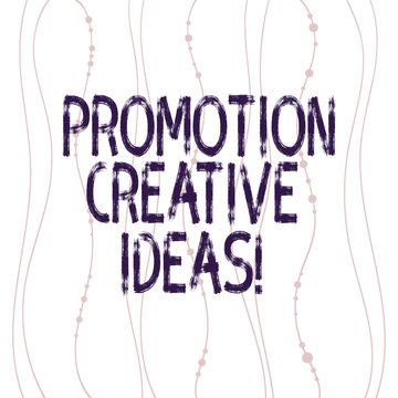 Text sign showing Promotion Creative Ideas. Conceptual photo draws attention to your organization or initiative Vertical Curved String Free Flow with Beads Seamless Repeat Pattern photo