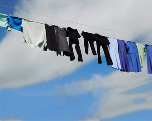 Amish clothing air drying