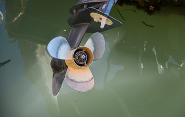 Ship propeller  in  Venice , Italy  2019