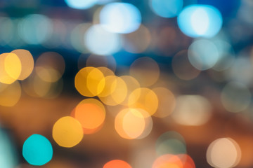 Fototapeta premium Light night city bokeh abstract background