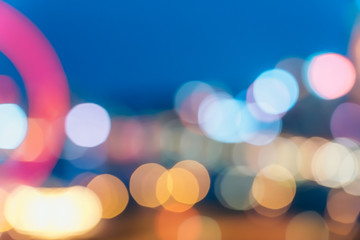 Fototapeta premium Light night city bokeh abstract background