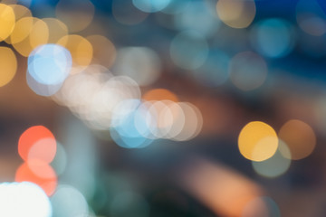 Light night city bokeh abstract background