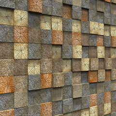 Wooden wall. 3D illustration