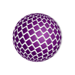 Ball for party, light element. Bright ball design. Neon colorful Christmas ball. Element for decoration. Vector illustration for design, mock-up.