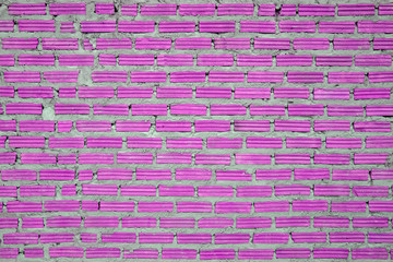 Pink brick wall background for background