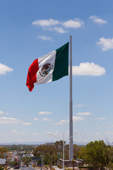 Mexican Flag waving in the wind