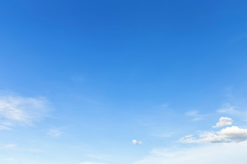 blue sky background texture with white clouds.