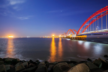 Naklejka premium cargo terminals in the evening
