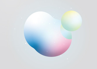 立体的なイラスト　グラデーション　イメージ