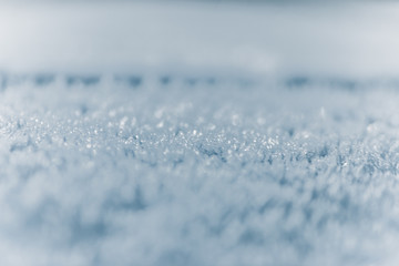 Obraz premium Winter background, frost, ice crystals close up