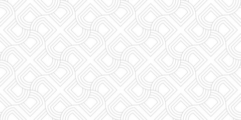 Line geometric abstract pattern seamless gray line on white background.