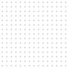 Cross pattern or plus sign seamless on white background.