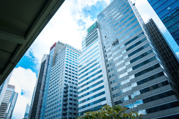 Fototapeta premium Hong Kong Budynek Handlowy Bliska