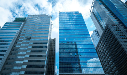Hong Kong Commercial Building Close Up