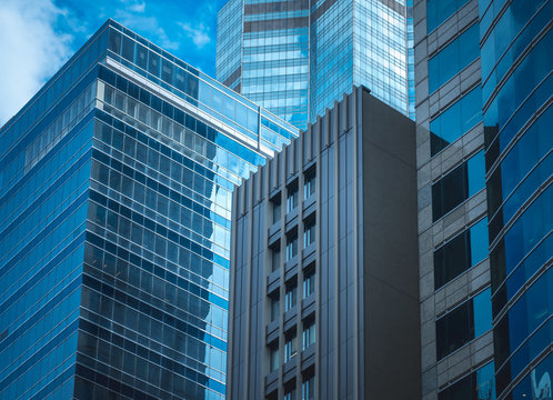 Hong Kong Commercial Building Close Up