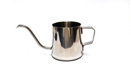 Stainless steel kettle for Hand drip coffee  isolate on white background