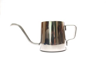Stainless steel kettle for Hand drip coffee  isolate on white background