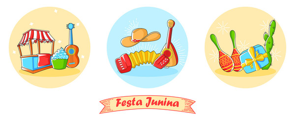 Festa Junina Celebration of Brazil festival in vector