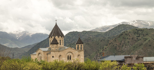 Fototapeta premium Armenian church in nature. Armenia, spring