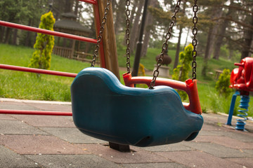 children colorful playground in park