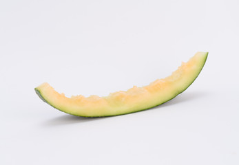 Cantaloupe melon  on white background