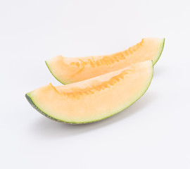 Cantaloupe melon  on white background