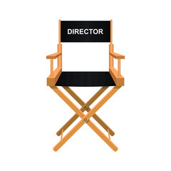 Film director chair vector illustration isolated on white background