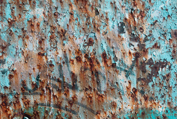 Rusted metal texture. Painted rusty surface