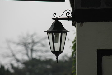 old street lamp on the wall