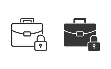 Data security vector icon for graphic and web design.