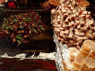 Traditional street food is ready-to-eat food or drink sold by a hawker.