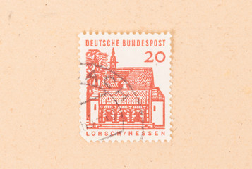 GERMANY - CIRCA 1970: A stamp printed in Germany shows Lorsch Hessen, circa 1970
