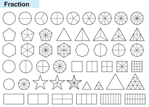 Fraction mathematics Fraction Calculator Simplifying Fractions on white background  vector illustration