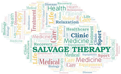 Fototapeta premium Salvage Therapy word cloud. Wordcloud made with text only.
