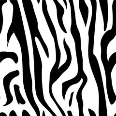 Animal abstract monochrome seamless pattern. Vector.