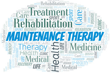 Maintenance Therapy word cloud. Wordcloud made with text only.