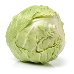 Fototapeta premium Cut cabbage on white background