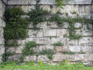 Ancient stone wall , Greece Athens