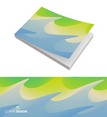 Abstract wavy background with color gradient. Trendy modern design. Applicable for placards, flyers, banners, book covers, brochures, planners and notebooks. Vector illustration.