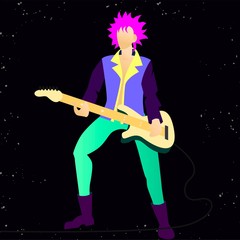 young beautiful girl sings a song into the microphone. isolated vector illustration.