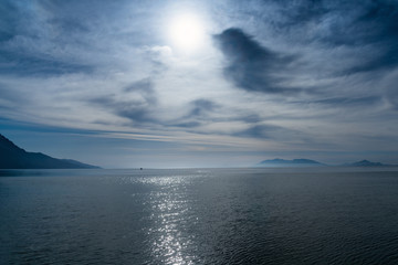 Aegean sea in morning near Kos island, Greece.