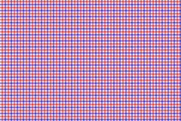 Red and Light Blue Gingham pattern. Texture from rhombus/squares for - plaid, tablecloths, clothes, shirts, dresses, paper, bedding, blankets, quilts and other textile products. 