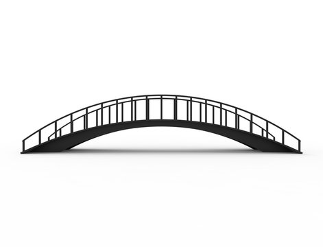 Fototapeta 3D rendering of a bridge isolated on white background