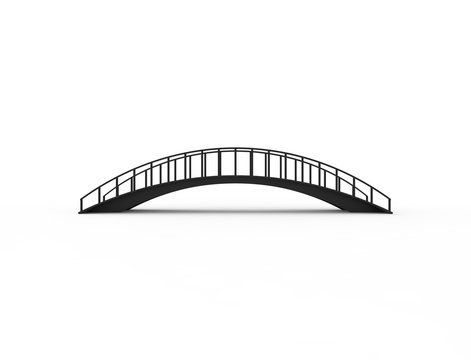 3D rendering of a bridge isolated on white background