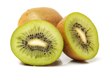 kiwi fruit on white background 