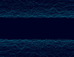 Background with polygonal noise from blue lines. Vector illustration
