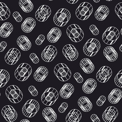 Abstract geometric construction seamless pattern